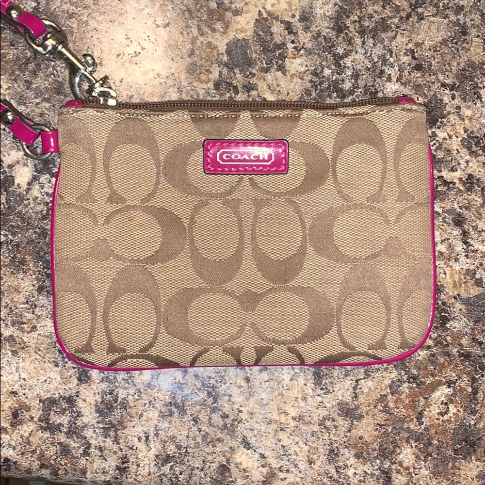 Small coach wristlet